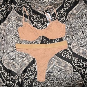 Nasty Gal Underwire Me Cash Bralette and Thong Set